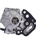 Amazon TEKKOAUTO vacuum pump replacement, silver metal automotive part with black mounting plate, front view