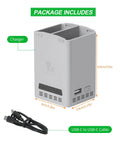 Two-Way Battery Charging Hub for Mini 5 Pro, Mini 4 Pro, Mini 3 Pro Drones - 65W Fast Charger with cable and USB ports