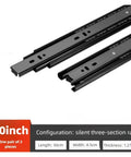 Professional Heavy Duty Bottom Mounted Drawer Slides Crafted From Cold Rolled Steel Featuring A Completely Concealed Design For Rock Solid Cabinet Storage And Ultra Smooth Operation - 20 inch silent three-section rail.