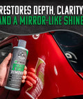 Hand applying Insynchro Scratch And Swirl Remover One Step Compound And Polish For Paint Correction to car