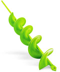 Beast Of A Heavy Duty 3 Inch By 24 Inch Auger Drill Bit for High Torque Drills, green carbon steel earth auger displayed.