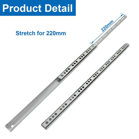 12 Inch Small Narrow Drawer Slide Pair Heavy Duty Ball Bearing Extensions For Cabinet Fits Tight Spots Like A Dream Full Extension Telescoping Tracks includes detailed product dimensions.