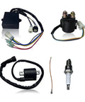CDI box replacement kit for Yamaha Big Bear 350 4x4 ATV 1987-1988 with solenoid, ignition coil, and spark plug.