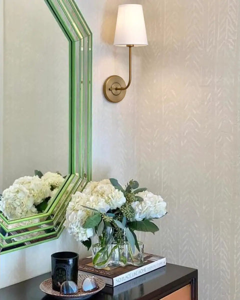 Set Of 2 Dope Hardwired Wall Sconces With White Fabric Shade Vintage Mid Century Brass Finish Antique Brass Look Perfect For Bedroom Living Room Bathroom Kitchen Cozy Ambient Lighting Vibe