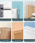 Extra Long Silencer Pads 20 Pack for Soft Close and No Slams on doors, fridge, headboard, chair, desk, and toilet lid.