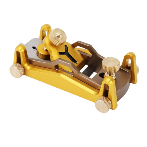 Precision Low Angle Hand Plane For Woodworking Rock Solid Adjustable Thickness Short Body Bench Planer With Durable Carbon Steel Blade close-up view