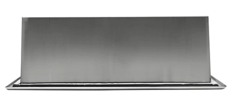 Polished Stainless Steel Horizontal Bath And Shower Niche 24 X 12, Fully Finished, Ready To Mount, No Tile Labor, Sleek Shelf