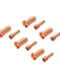 Solid Crafted 1.5Mm Copper Nozzle Electrode Kit With 10 Pieces For PT100 Series Plasma Cutter, showing 5 nozzles and 5 electrodes.