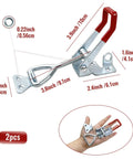 Beefy 2 Pack Heavy Duty Toggle Clamp Latch 4003 Adjustable Quick Release Pull Latch 1320 Lbs Holding Capacity with dimensions shown