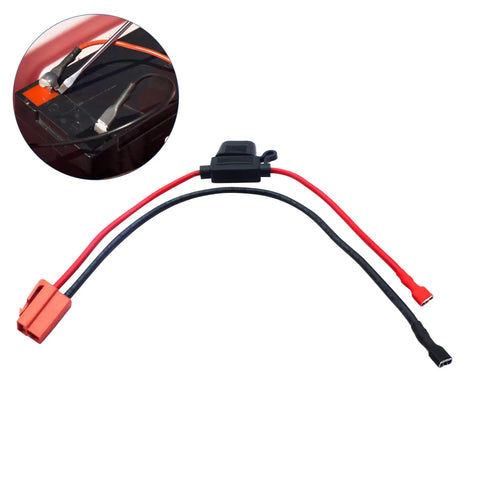 Red 2 Pin Battery Wire Harness Connector For 12 Volt Ride On Vehicles With 12 Gauge Wire 40 Amp Fuse Quick Disconnect Plug