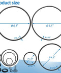 All In One Sand Filter Pump Seal Kit With Gasket Set Air Release Valve And O Rings For Intex Sand Filter Pumps Replacement Parts Kit For Quick No Fuss Repairs Durable Black product size chart