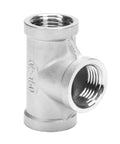 Stainless Steel One Half Inch NPT Female Three Way Tee Connector SUS304 Cast Pipe Fitting For DIY Plumbing Three Openings