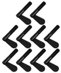 10 Pcs M10 Quick Release Locking Nuts Featuring Smooth Black Lever Handles And Vibration Resistant Zinc Alloy Construction For Tough As Nails Machine Tool And Jig Fixture Clamping arranged in a grid.