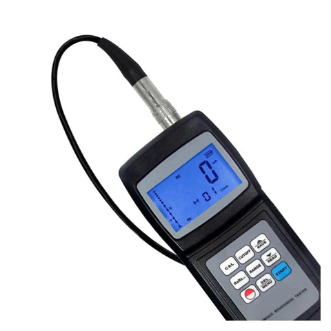 Heavy Hitter Portable Surface Roughness Tester Digital Handheld Profile Gauge with digital readout for precision measurements.