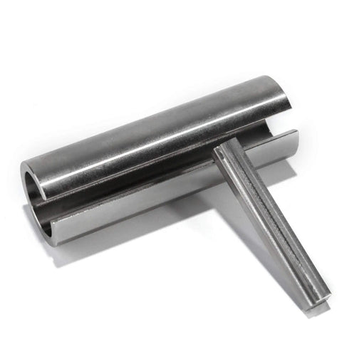 Stainless Steel Crank Shaft Sleeve Adapter From Three Quarter Inch To One Inch Three Inch Long With Two Inch Step Key And One Quarter Inch Keyway