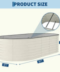2 Pack 8x4x2 Ft Galvanized Raised Garden Bed Kit With Anti Cut Safety Edges Open Bottom Design Rust Resistant Deep Root Planters