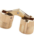 Two Pack Brass Cylindrical Concealed Cabinet Hinges For Doors No Fuss Install Hardware With Quiet Smooth Operation 180 Degree Adjustable