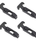 Beefy Rubber T Handle Draw Latch With M5 Screw Kit for RV trailer, tool box, or cooler, shown in four identical pieces