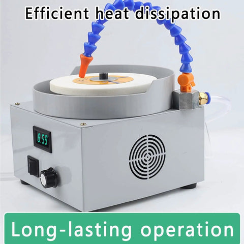 Heavy Duty Electric Wet Bench Sander With 150Mm Diamond Grinding Discs For Knife Sharpening Metal Jade Glass Polishing Adjustable Speed Up To 2000rpm Water Cooling Flow Precise Sharp Tool Grinder with digital display.