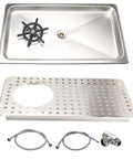 Glass Rinser For Espresso Cups And Milk Pitchers With Adjustable Spray Head Fast Rinse Drip Tray Drain Stainless Steel Sink Mount No Fuss Cleanup Multi Angle Cleaning One Hand Operation with components