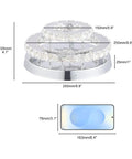 Two Layer Mini Crystal Chandelier LED Ceiling Light Dope Round Flush Mount Dimmable 30W 110V Modern ceiling fixture dimensions