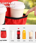 Insulated Food Delivery Bag With Four Cup Holders XXXL Large Commercial Grade Cooler Bag Keeps Food Hot Or Cold Heavy Duty