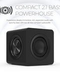 Compact subwoofer from Pebble X Plus 2.1 Channel USB Type-C Desktop Computer Speakers Deliver Crisp Dope Sound and Deep Bass for PC