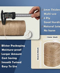 2 Pack 2mm Natural Jute Twine String 1600 Feet Total, shown with measurement caliper and packaging details.