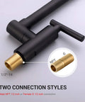 Pot Filler Faucet Wall Mounted Stainless Steel Kitchen Must Have Dual Stretchable Arm Matte Black connection styles