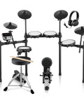 Dope Electric Drum Set With 32 Kits And 480 Sounds USB MIDI Compatible Electronic Drum Kit Quiet 8 Inch Mesh Snare 10 Inch Cymbals