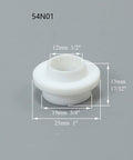 TIG Gas Lens Insulator Cup Gaskets 54N01 white ceramic with dimensions for SR WP 17 18 26 torch, pack of 5