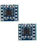 X9C104 Digital Potentiometer Module 5V 40 Ohm To 100K Adjustable Resistance for Arduino, breadboard or PCB use, two blue modules.