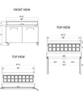 Straight Up Heavy Duty 60 Inch Stainless Steel Refrigerated Sandwich Prep Table With Two Doors And Ample Cold Storage Built Rock Solid For Commercial Kitchen Salad Bars front and top view with measurements.