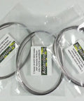 Three 5-foot segments of Rosin Core Solder 63/37 0.050 Inch Diameter in clear plastic packaging on a white background