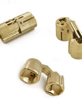 Hidden Brass Barrel Cabinet Hinges Set For Cabinets And Furniture Concealed 180 Degree Opening 6 Pack 10mm Barrels