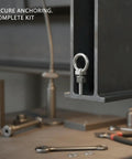 M3 Stainless Steel Eye Bolt Kit With Nut And Washers For DIY Hanging Projects Indoor Outdoor Use fixed to a metal beam