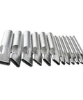 Leather Craft Oval Hole Punch Set For Belt And Watch Band Making Hardened Carbon Steel Oblong Punches 2x6mm to 2x8mm 12 Pieces