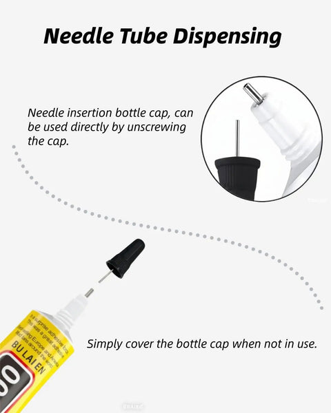 Needle tube dispensing mechanism of Waterproof Flexible Repair Adhesive Glue For Phone Screens And Electronics, 50 ml