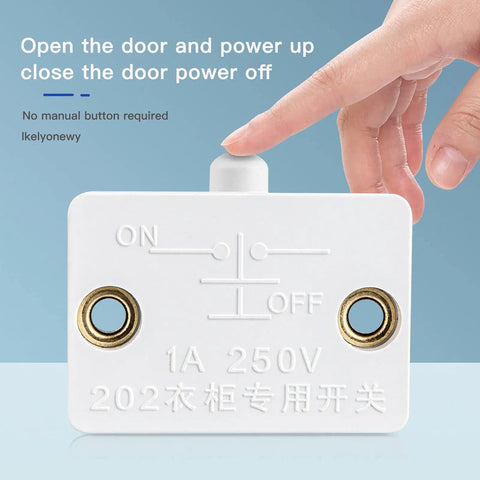 8 Pack Door Activated Light Switch Kit For Cabinets And Closets, 120V 1A 250V Rated switch with on-off functionality