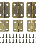 Gotta Have 60 Pieces Mini Hinges For Jewelry Boxes And Small Cabinets Two Size Options 24x18mm And 18x16mm Iron Butt Hinges For DIY Craft Projects