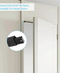 Magnetic Cabinet Latches Heavy Duty Touch Release for doors, shown installed on a white door, no handle needed.
