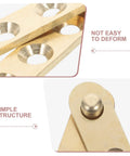 Close-up of simple structured golden pivot parts of Copper Hidden Cabinet Hinges Two Pairs With Noise Reduction, Easy Install.