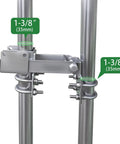 Double Gate Latch For Chain Link Fence 1 3 Eighth Inch Gate Frames, Strong Arm Design, Residential Grade With Padlock Holes, Easy Install, Silvery