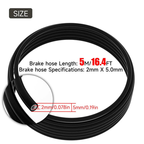 Coiled Long 5000mm 16 Foot 4 In Hydraulic Brake Hose For Sram And Shimano Disc Brakes BH90 Compatibility