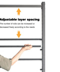 Adjustable layer spacing on Badass Heavy Duty Steel Storage Rack Built Different For Garage Organization Setup to fit various needs.