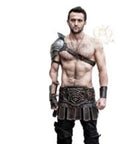 Handcrafted Steel Pauldron Armor For Gladiators And Larp Warriors A Rugged Metal Shoulder Piece That Elevates Any Fantasy Cosplay