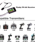 Flysky FS-iA6 Receiver with compatible transmitters for Beefy Rock Solid AFHDS 2A 2.4GHz 6CH RC Transmitter