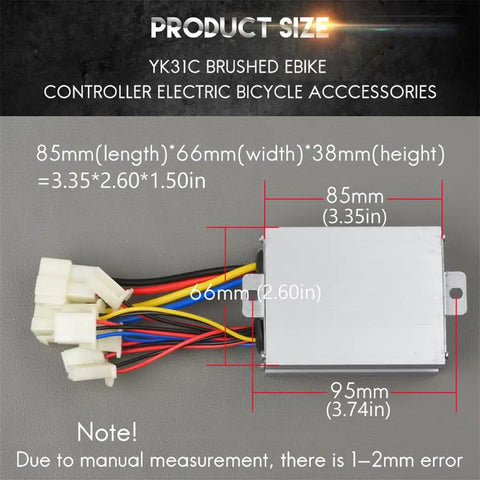 24V Brushed Electric Motor Kit With 3000RPM High Speed DC Motor And 350W Controller For Electric Bikes Scooters Dirt Bikes Crazy Cart Mini Motor Beast Mode Upgrade And Conversion
