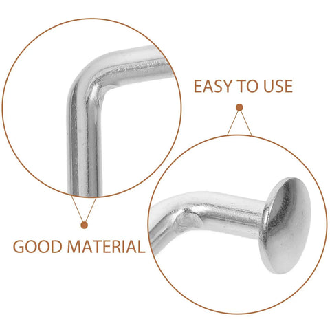 Close-up of Heavy Duty Pallet Rack Clips Pack M5 Safety Pins For Shelving Units, iron silver finish, drop safe, simple install.