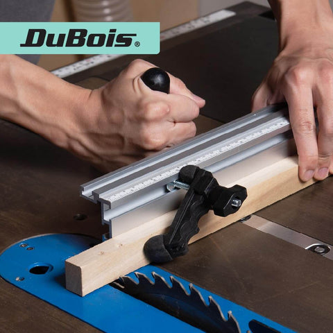 Multi Position T Track Hold Down Clamps Set With 1/4-20 T Track Bolts securing wood on table saw sled